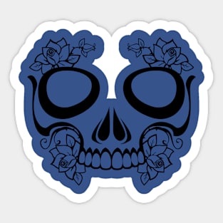 Halloween Big Flower Skull Sticker